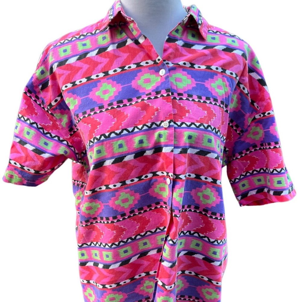 Vintage Pink Pennylane Button down Shirt Medium
